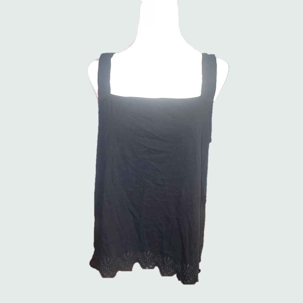 Loft Black Scalloped Tank Top *make offers*